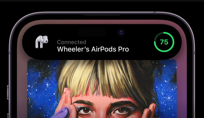 Màn hình và chức năng trên Dynamic Island trên iPhone 14 Plus có thể được bổ sung