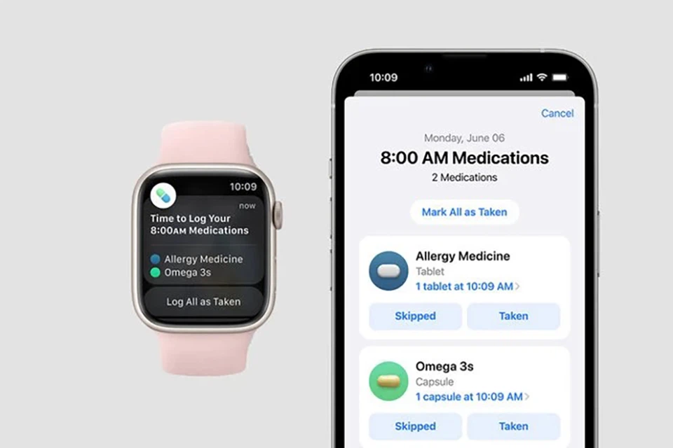 Ứng dụng Medications cho phép đồng bộ các thông tin thuốc, nhắc nhở uống thuốc với iPhone