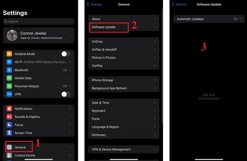 Cập nhật phiên bản mới trên iPhone để nhận được bản cập nhật AirTag mới nhất