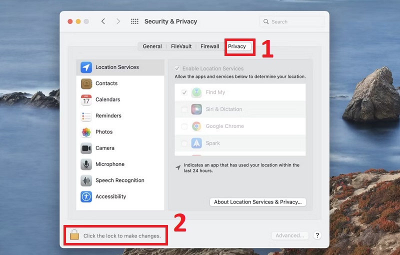Kiểm tra lại quyền của các ứng dụng