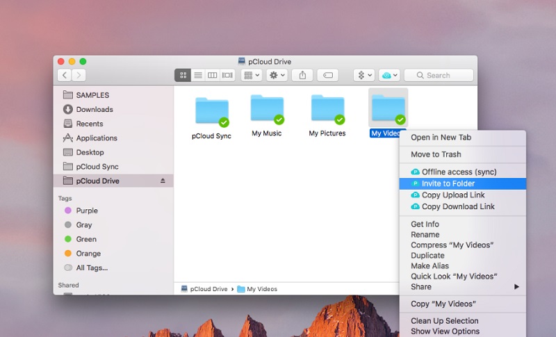 Ứng dụng dịch vụ lưu trữ đám mây pCloud