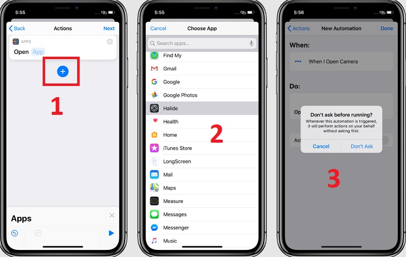 Ứng dụng Phím tắt trên iphone 