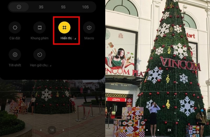Sử dụng đường lưới 3 x 3 để canh bố cục