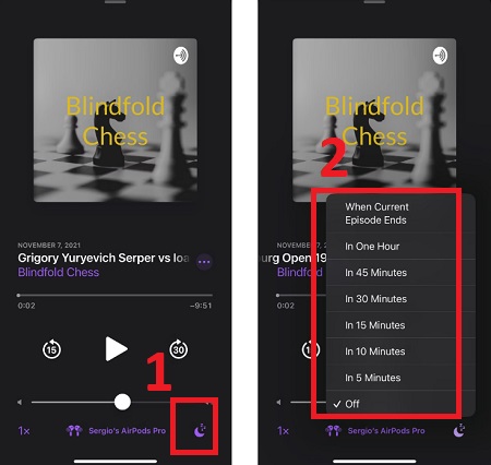 Cài đặt hẹn giờ trước khi đi ngủ
