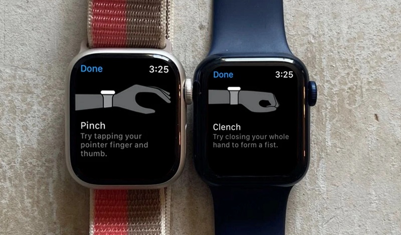 Sử dụng chức năng cử chỉ tay trên apple watch