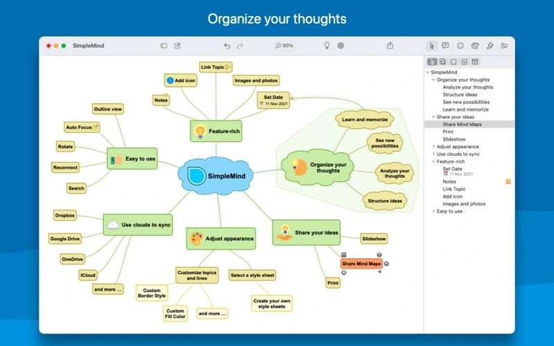Ứng dụng vẽ mind map hay trên MacBook giúp bạn tư duy công việc 1 cách khoa học