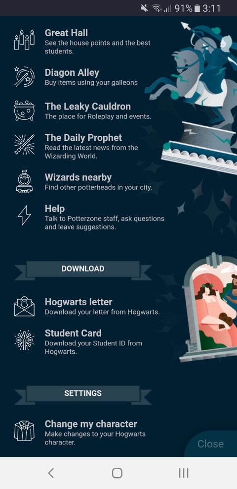  Potterzone cho phép người chơi thiết kế nhân vật phù thủy của riêng mình