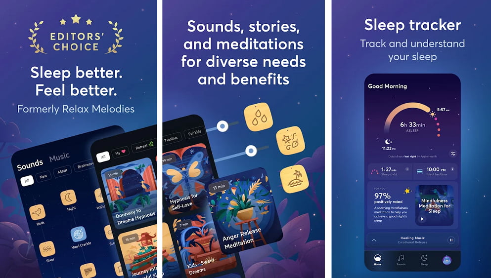 Bettersleep có nhiều bài tập hòa giải và những câu chuyện trước khi đi ngủ