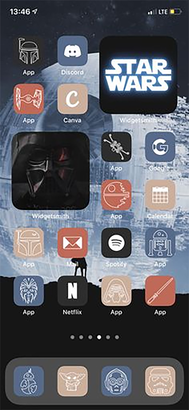 Màn hình chính iPhone Star Warthemed