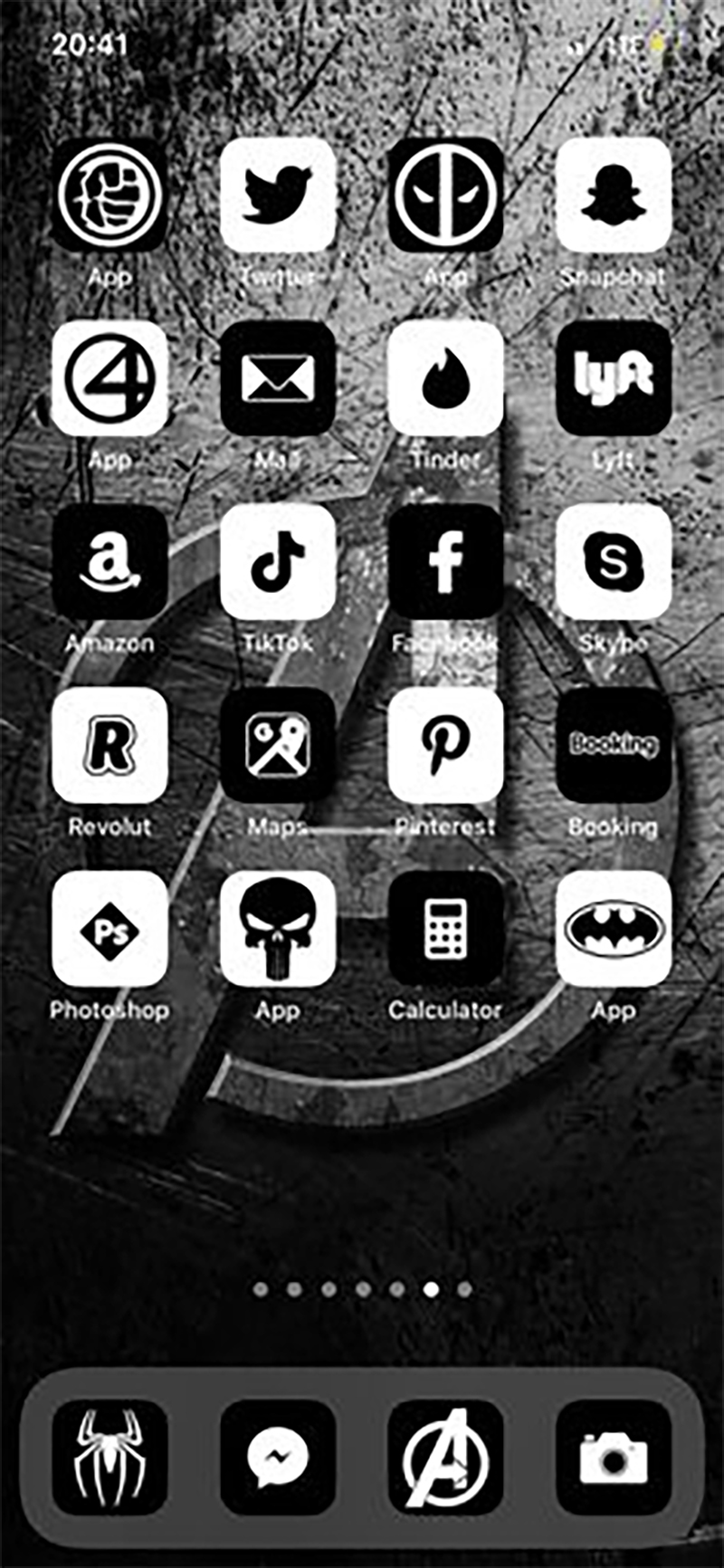 Màn hình chính iPhone theo chủ đề Avengers