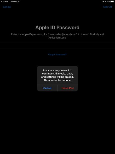 Xóa tất cả nội dung và cài đặt lại iPad