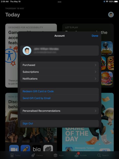 Kiểm tra các bản cập nhật ứng dụng và iOS