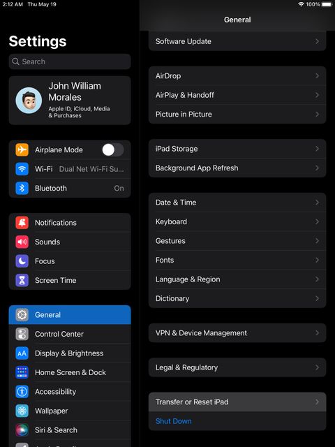 Đặt lại cài đặt mạng trên iPad