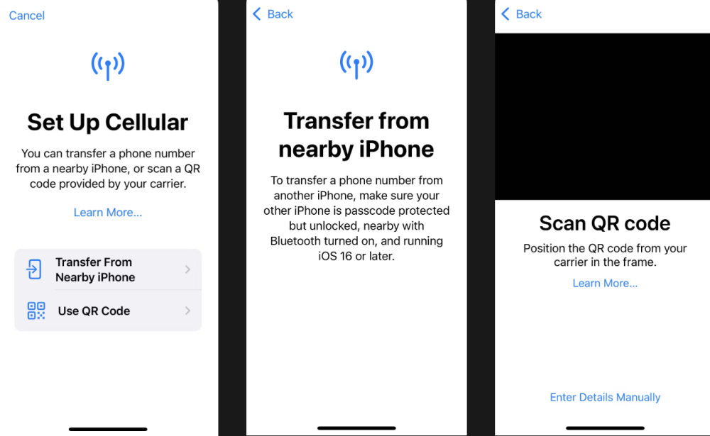 Add eSIm trên iPhone
