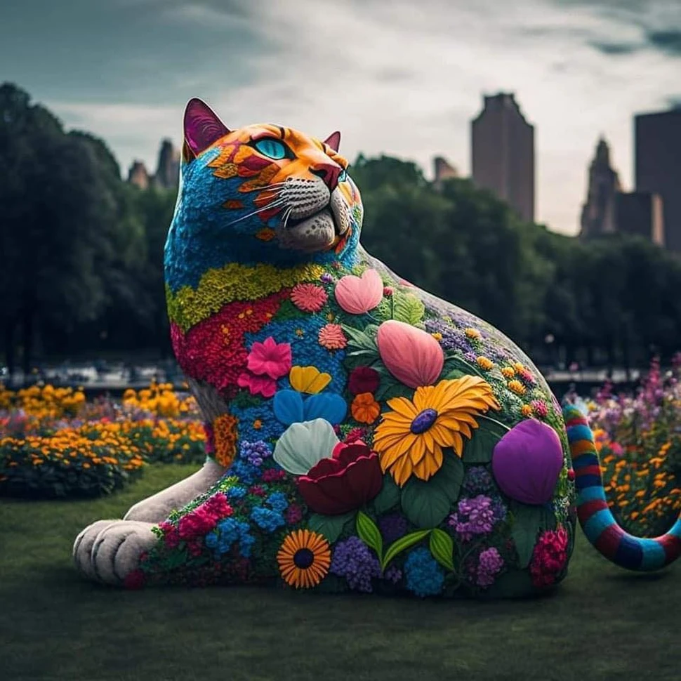 AI vẽ mèo chúc mừng năm mới