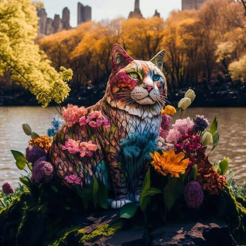 mèo đẹp do AI vẽ