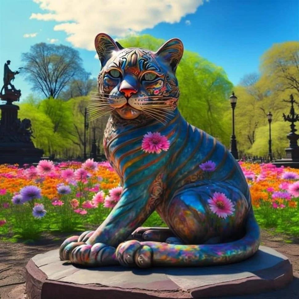 mèo năm mới của AI vẽ