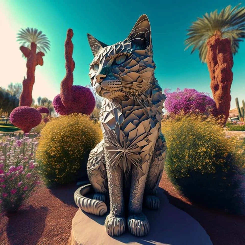 AI vẽ mèo đẹp mừng xuân