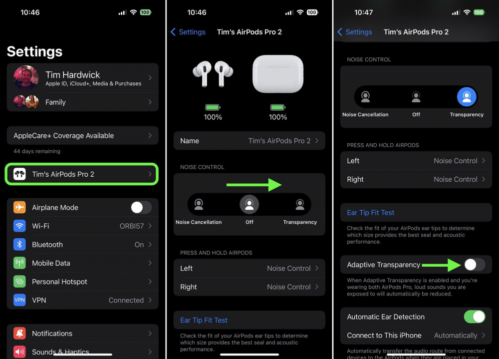 AirPods Adaptive Transparency
