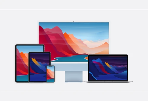 Ảnh nền Color Block style khơi sáng tạo cho iFan