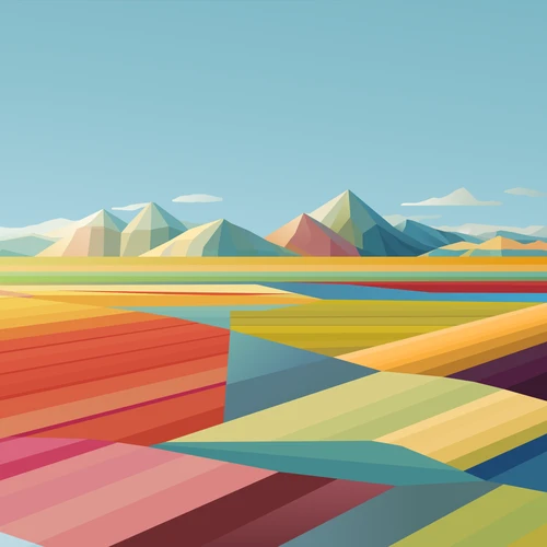 Ảnh nền Color Block style khơi sáng tạo cho iFan