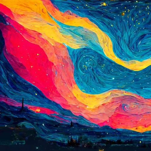 Ảnh nền Color Block style khơi sáng tạo cho iFan