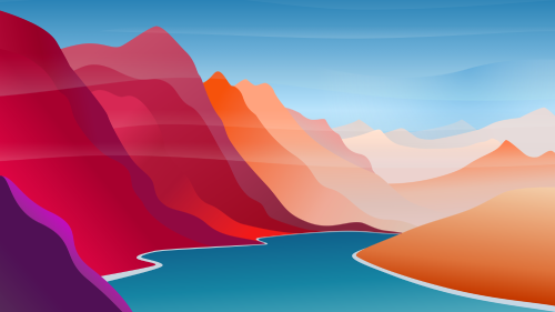 Ảnh nền Color Block style khơi sáng tạo cho iFan