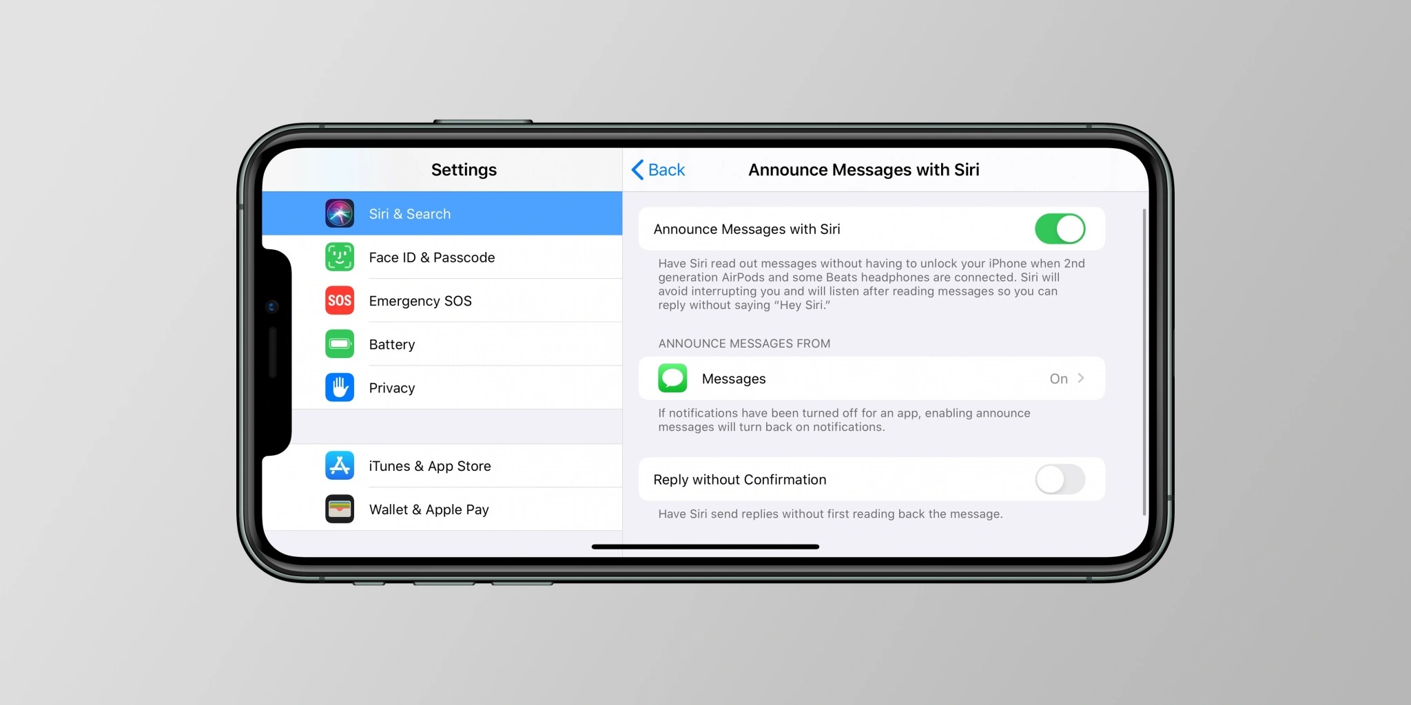 Thông báo tin nhắn với Siri và Thông báo bằng giọng nói