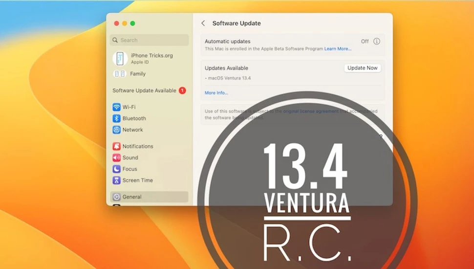 Apple cập nhật bản macOS Ventura 13.4 RC sửa lỗi bộ lọc nội dung