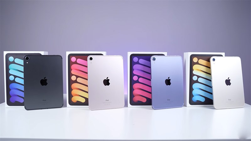 iPad mini 6 - với 2 phiên bản màu mới là hồng và tím