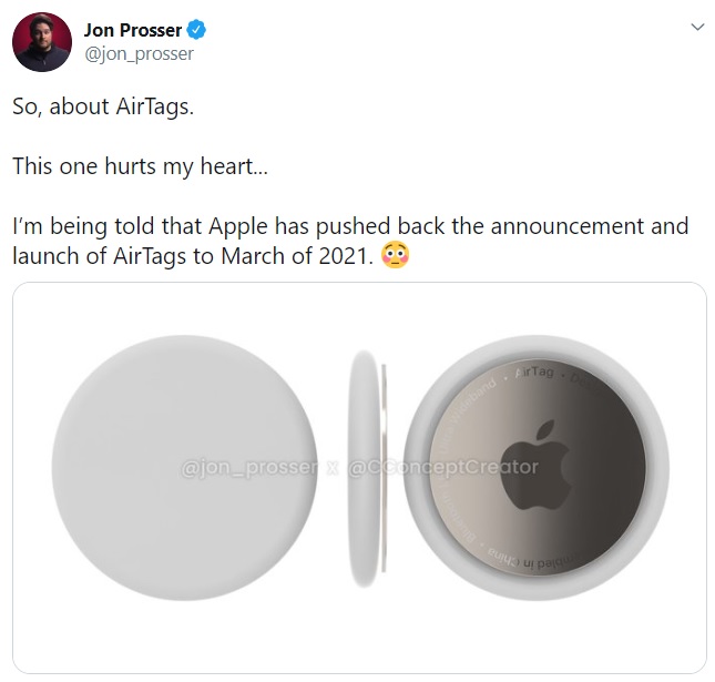 Apple lùi lịch ra mắt phụ kiện định vị AirTags sang năm sau