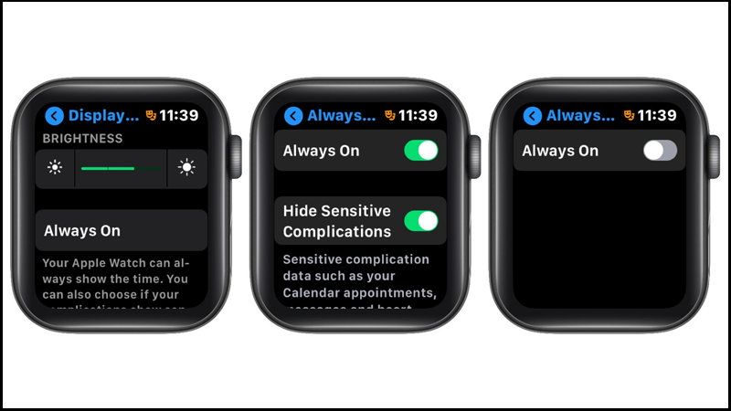 Khắc phục Apple Watch bị tụt pin nhanh bằng cách tắt Always-On