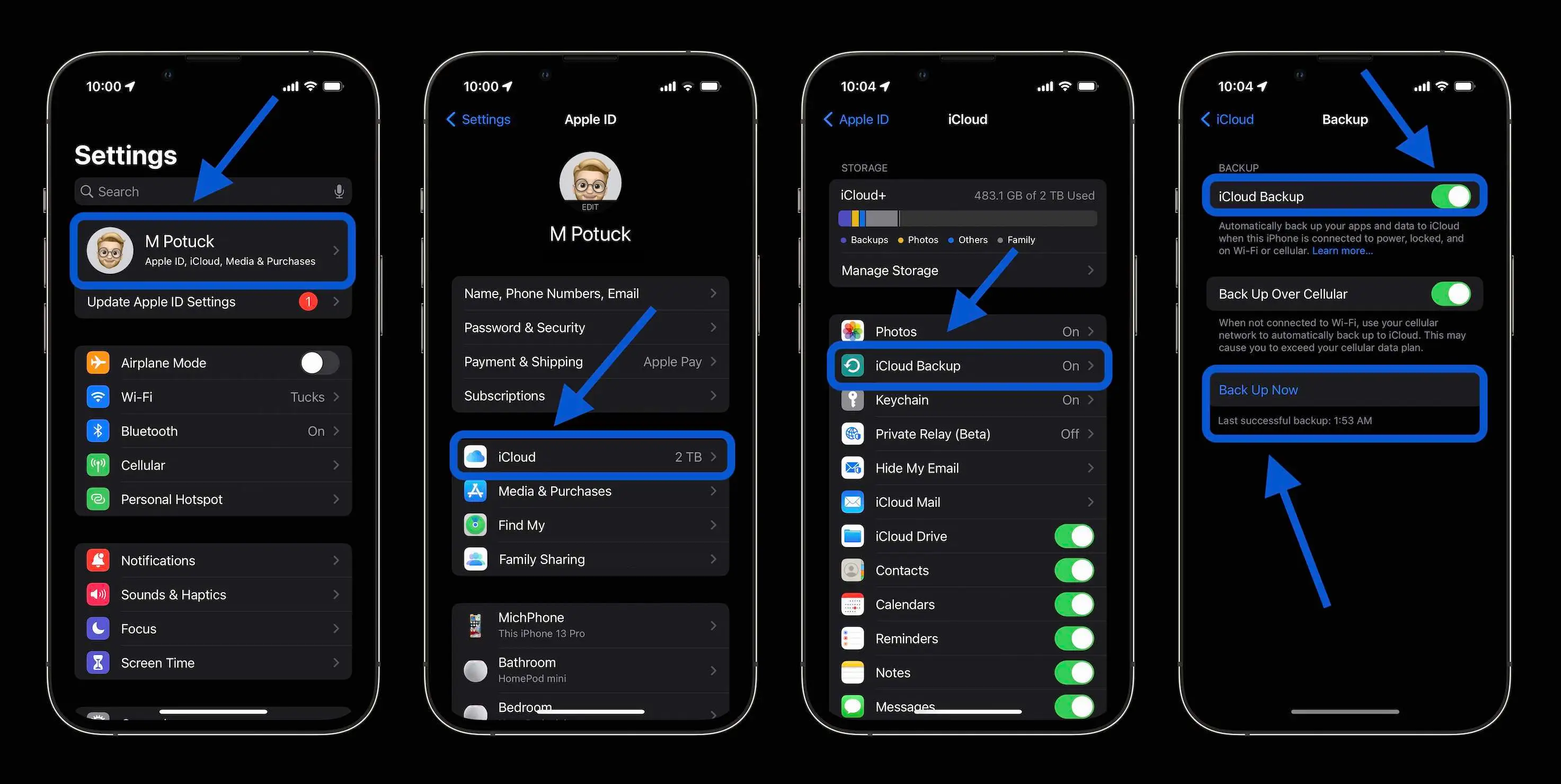 Sao lưu trên iCloud