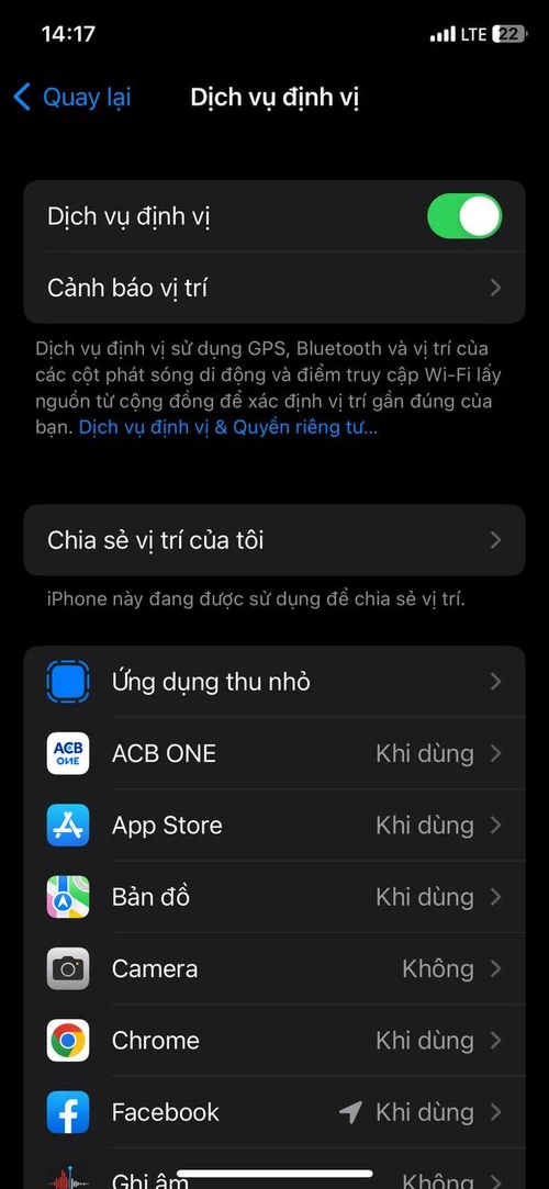 Bạn có thể tắt Dịch vụ vị trí hoàn toàn