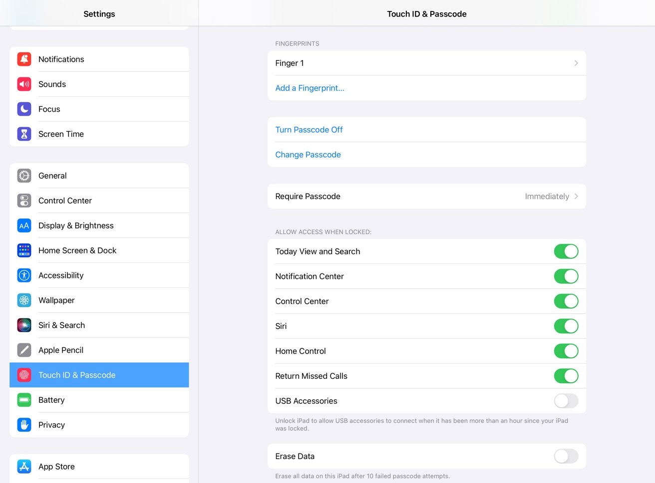 Bạn có thể kiểm soát những gì có thể truy cập khi bị khóa trong ngăn này. Hình 2
