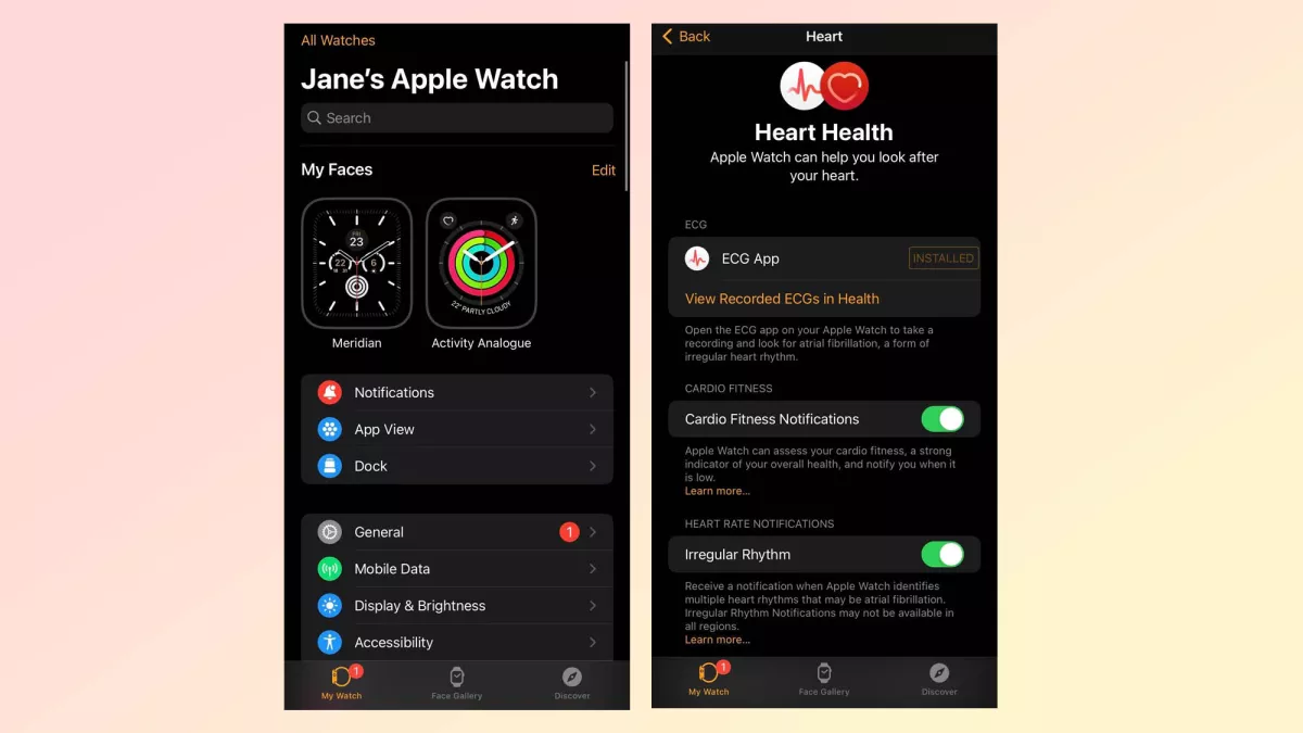 cách bật thông báo nhịp tim trên Apple Watch