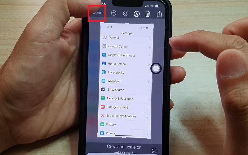nhấn nút Xong (Done) để tiến hành lưu vào mục Tệp bằng cách chọn nút Lưu PDF vào Tệp Save