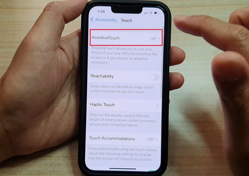 Kích hoạt chức năng Assistive Touch 