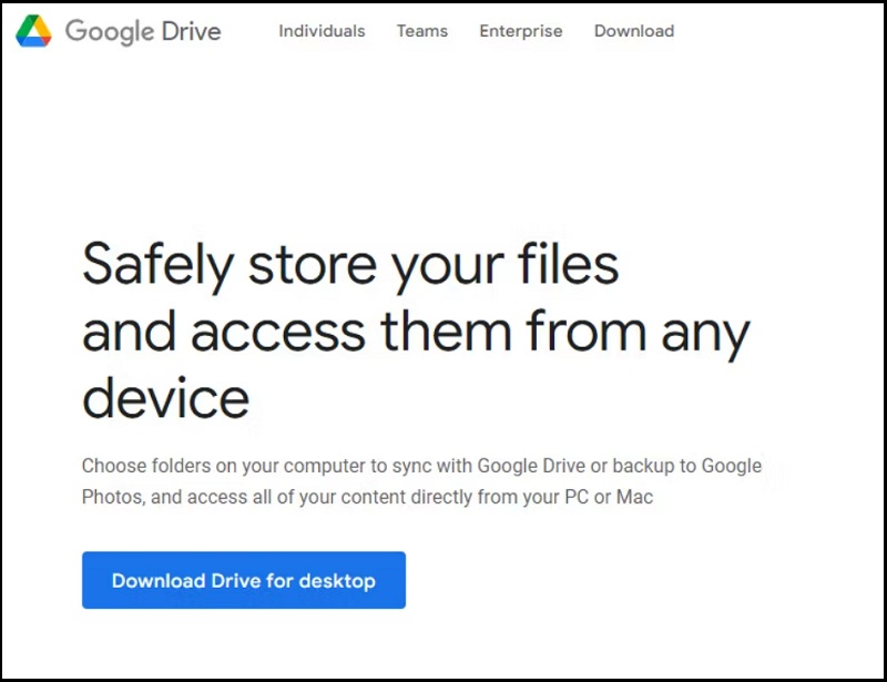 Cài đặt lại Google Drive