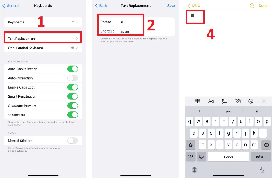 Cách chèn, nhập logo Apple trên iPhone và iPad
