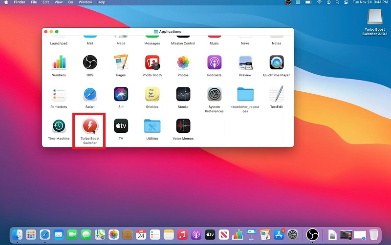 Kích hoạt tiện ích Turbo Boost Switcher cho máy Mac 