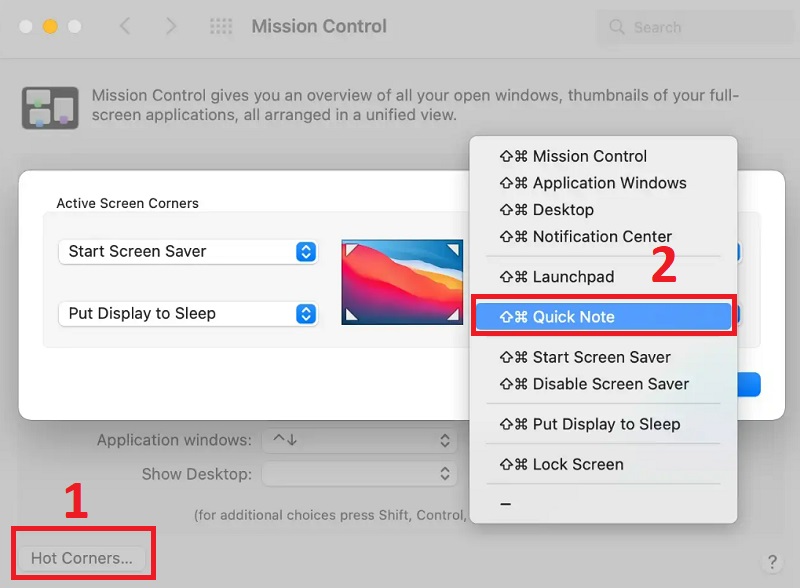 Cách thiết lập Quick Note trên hệ điều hành macOS Monterey