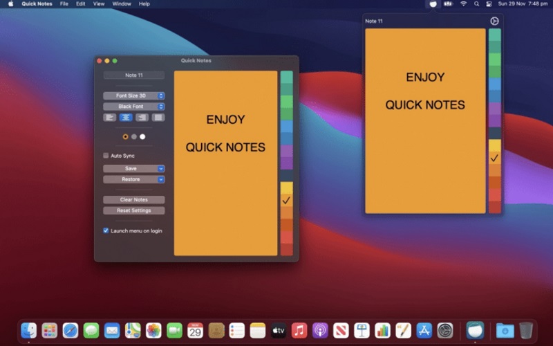  Ứng dụng Quick Note nằm trong mục Note trên máy Mac