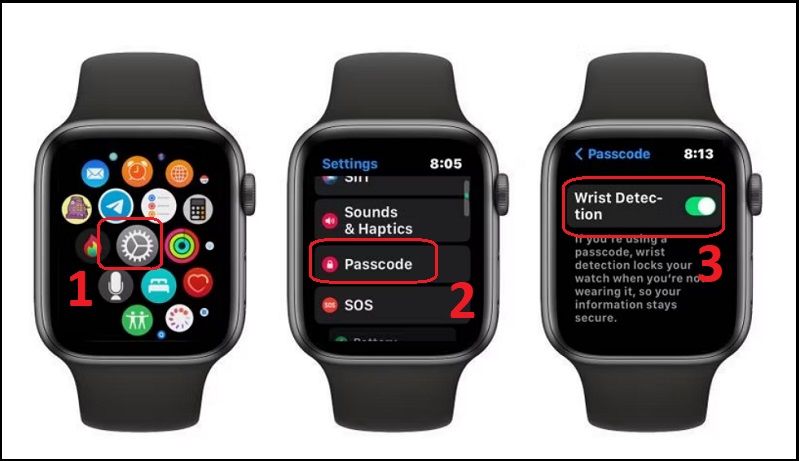 Tự động khóa Apple Watch khi bạn không đeo 