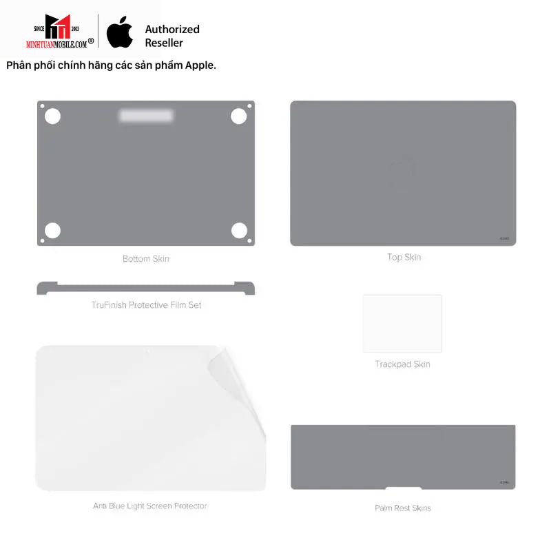 Bộ dán MacBook Pro M2 13.3 inch JCPAL Macguard All In One Set