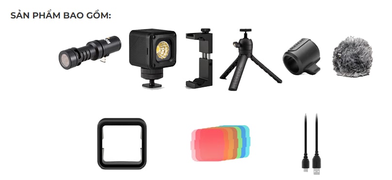 Bộ sản phẩm RODE vlogger kit