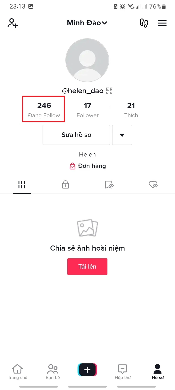 bỏ theo dõi TikTok