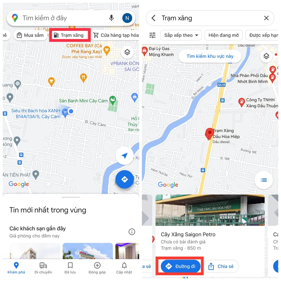 “Bỏ túi” 2 cách tìm cây xăng gần nhất bằng Google Maps