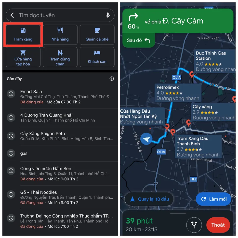 “Bỏ túi” 2 cách tìm cây xăng gần nhất bằng Google Maps
