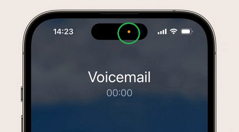 Ý nghĩa chấm cam trên iPhone 14 Series